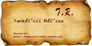 Tankóczi Rózsa névjegykártya