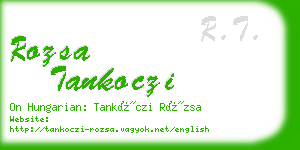 rozsa tankoczi business card